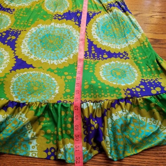Vibrant Vintage 70s Maxi Dress - Picture 5 of 5
